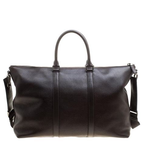 brown leather prada travel bag